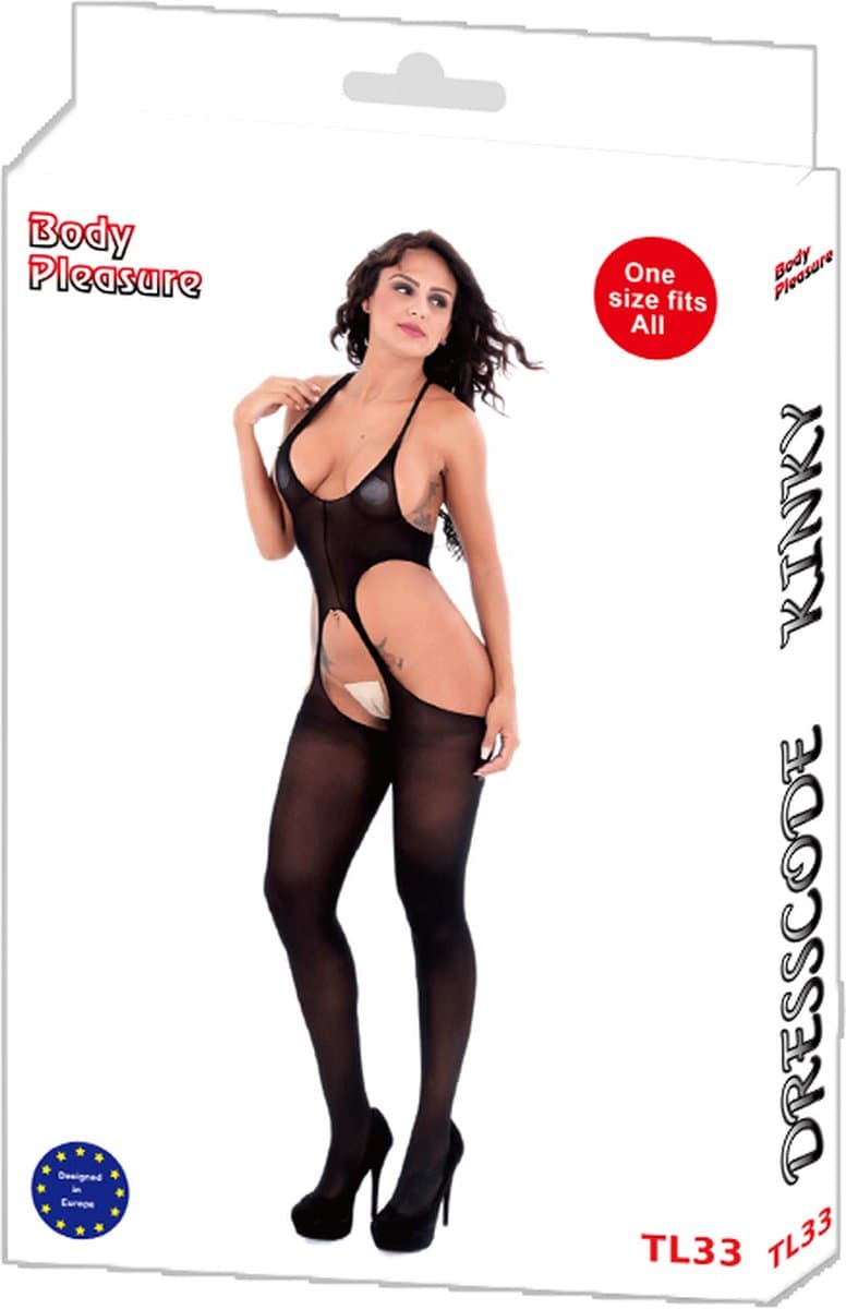 Body Pleasure TL33 Bodystocking met Open Detail – One Size – Luxe Cadeaubox — afbeelding 1