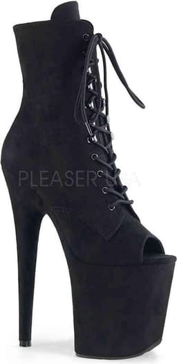 Pleaser - FLAMINGO-1021FS Plateau Laarzen, Paaldans schoenen - Paaldans schoenen - 39 Shoes - Zwart — thumbnail 1