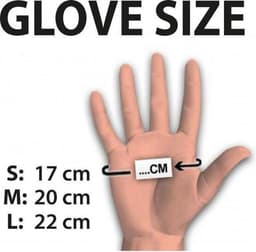 Rimba - Korte Latex Handschoenen - 26 cm - Zwart - Maat L — thumbnail 4