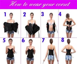 Romantisch klassiek korset met vetersluiting | Maat 46 | Plus Size Lingerie — thumbnail 8