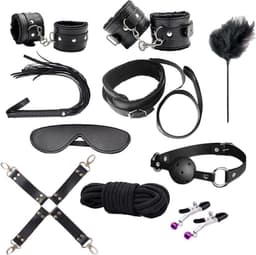Winyi ®  XL Bondageset | BDSM set | Bondage set | BDSM Toy set 10 delig | Luxe Sex Speeltjes Kit — thumbnail 1