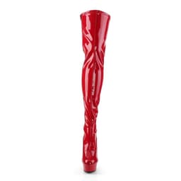 EU 42,5 = US 12 | DELIGHT-3063 | 6 Heel, 1 3/4 PF Back Lace Thigh Boot, Side Zip — thumbnail 2