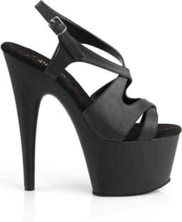 Pleaser - ADORE-730 Sandaal met enkelband, Paaldans schoenen - Paaldans schoenen - 36 Shoes - Zwart — thumbnail 5