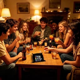 Feestspellen Set - Activiteitenspel - Sociale Interactie - Inclusief Dienblad - 25x25x2 cm - Meerkleurig — thumbnail 4