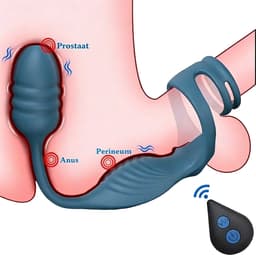 Penisring met Scrotumvibrator en Anusvibrator - Orgasme — thumbnail 1