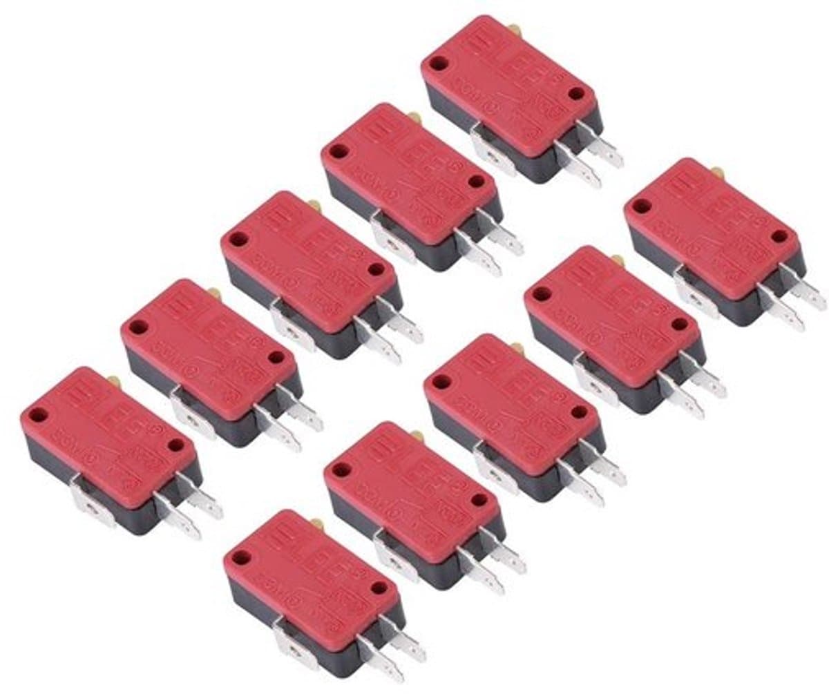 Allecto - Micro Switchen - Vervangingen voor Arcade Games - Rode — afbeelding 1