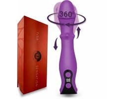 Stotende Vibrator - Triple 360° met LCD Scherm - Clitoris en G-Spot Stimulatie - Intense 27 Standen - Siliconen Sex Toy voor Vrouwen - Dildo
