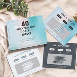 Date Ideeën Kaarten - Relatie Spel - Samen Ontdekken - 40 Kraskaarten - 2 Personen - Blauw — thumbnail 4