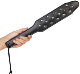 Luxe Spanking Paddle met Studs – 37,5 cm Zwart PU-leer – BDSM Paddle – Sex Toys voor Koppels – Erotische Zweep — thumbnail 1