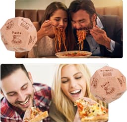 Avonddobbelstenen voor koppels - Date night dobbelstenen - Romantische avonden - Keuzes voor eten - 3 cm - Houtkleur — thumbnail 6