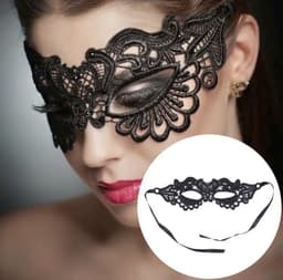 Hiden - Maskerade Oogmasker - Venetiaanse masker - Gala - Sexy - Feest - Vrouwen - Zwart — thumbnail 1