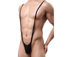 La Nuita Zwarte Body String Heren - Elastische - Comfortabele Sexy Ondergoed (XS t/m 4XL)