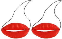 Store_7 - sausage mouth decor - grappige lippen - 2x set - voor Halloween - feestartikelen - leuk voor feestjes - rood — thumbnail 1