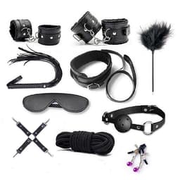BDSM set - sex toys - handboeien seks - seksspeeltje - vastbinden- zwart - klemmen - Toys4Enjoy — thumbnail 3