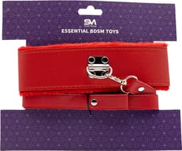 Smart Moves - Bont Gevoerde Collar met Leiband - Rood — thumbnail 4
