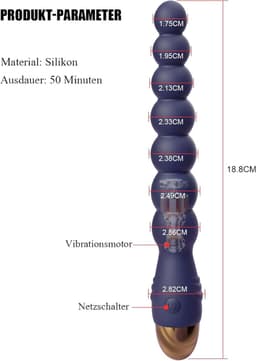 Daity Vibrator met 7 balletjes, anaalplug met 10 vibratiestanden, prostaatstimulerend speeltje, erotisch seksspeeltje voor stellen, extreme seks — thumbnail 8