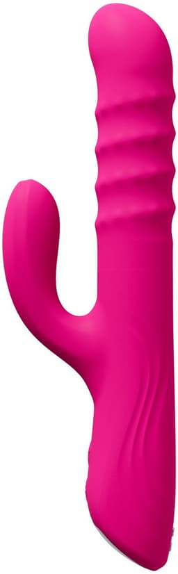 Lovense Velvo Rabbit Vibrator, Bluetooth Control, Free App, Silicone, Pink — thumbnail 4