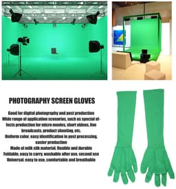 Chromakey Handschoenen GreenGloves voor Green Screen Fotografie Foto Video - Elleboog Lange Satijnen Handschoenen - Vrouwen - Party Kostuum - Kopen . — thumbnail 4