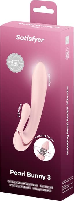 Satisfyer Pearl Bunny 3 | Rabbit Vibrator met 360° roterende kralen | G-spot- & clitorisstimulatie | 24 programma's | waterdichte toys voor vrouwen — thumbnail 2