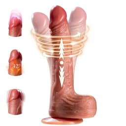 Realistische Stotende Dildo Vibrator - 22,35cm Oplaadbaar via USB met 7 Trilstanden, 7 Stootinstellingen, Afstandsbediening, G-Spot Stimulatie. — thumbnail 7