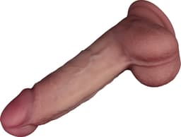 LoveToy - Sliding Skin Vibrerende Dildo Pro II - Met Afstandsbediening - 20 cm - Lichte Huidskleur — thumbnail 7