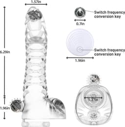 Daity Sleeves, draadloze herbruikbare sleeve met vibrerende ring, transparante sleeve, penisringverlenger, ultrazachte vergroting voor stellen, vibrerende dildo - Transparant — thumbnail 3