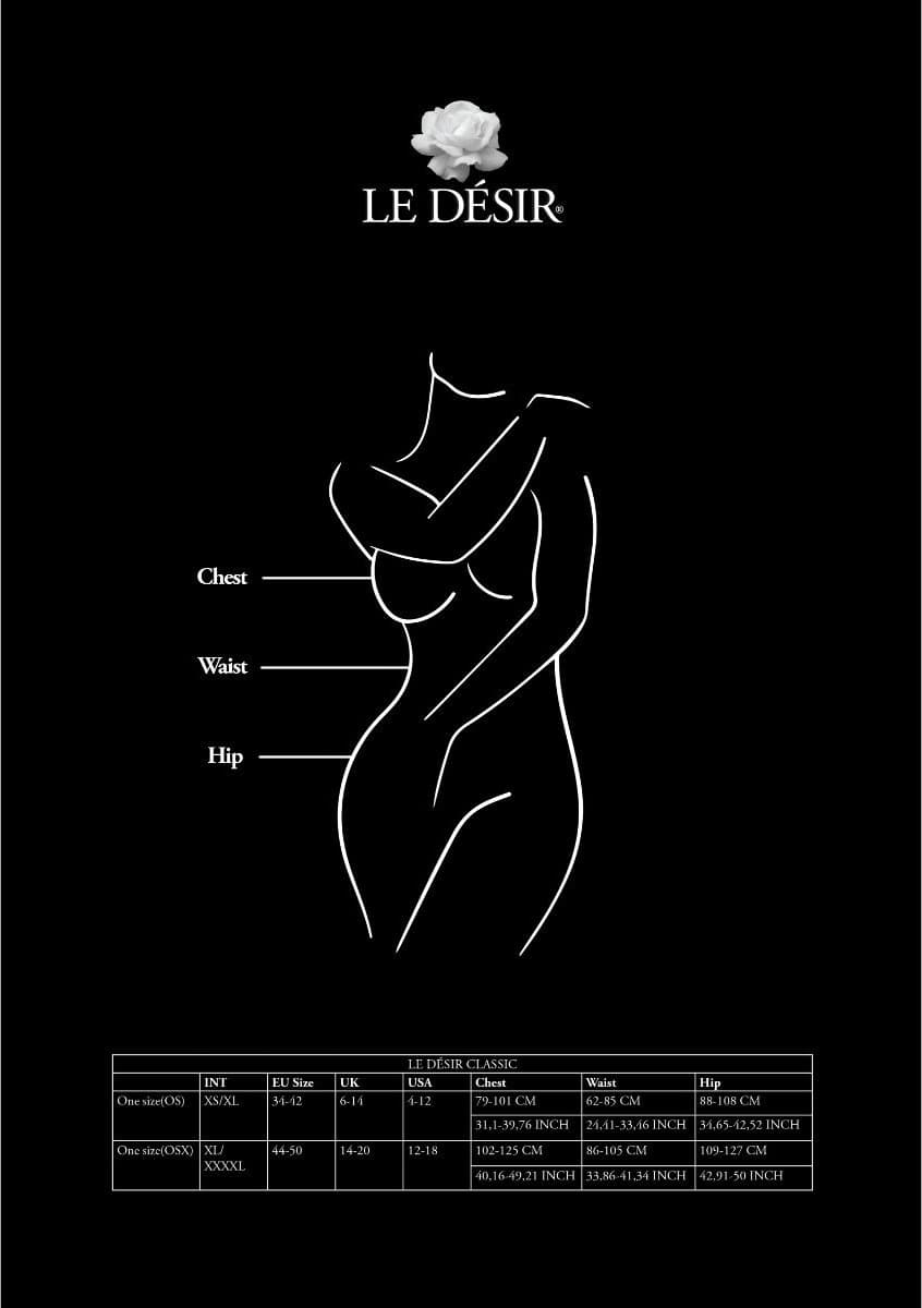 Shots - Le Désir Bodystocking met Bretels en Bandjes - Plus Size black OSX — afbeelding 1