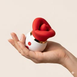 STHER – 3 in 1 Clitoris Stimulator met Tongbeweging – Incl 250ml Waterbasis - Vibrators voor vrouwen & Sex Toy – 10 Standen – Oplaadbaar & Waterproof – Rood — thumbnail 9