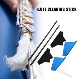 Fluit Reinigingsset - Muziekonderdelen - Instrument Onderhoud - Speciaal Ontworpen - 35cm Staaf - Zwart — thumbnail 2