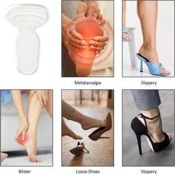 8 Pack hoge hak siliconen inzetstukken - gel schoen inserts voeringen pads - zachte siliconen hoge hak schoenen pads voor te grote damesschoenen en hoge hakken Flats — thumbnail 6