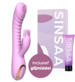 Sinsaa Rabbit Vibrator voor Vrouwen - Tarzan Vibrator met 10 Vibratiesnelheden - G-Spot & Clitoris Stimulator - 5 Klopsnelheden - Dildo - Vibrators - Seksspeeltjes voor Koppels - Sex Toys voor Vrouwen - Inclusief glijmiddel — thumbnail 1