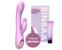 Sinsaa Rabbit Vibrator voor Vrouwen - Tarzan Vibrator met 10 Vibratiesnelheden - G-Spot & Clitoris Stimulator - 5 Klopsnelheden - Dildo - Vibrators - Seksspeeltjes voor Koppels - Sex Toys voor Vrouwen - Inclusief glijmiddel