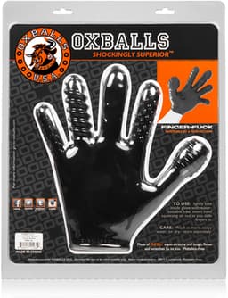 Oxballs - Finger Fuck Glove Zwart — thumbnail 3