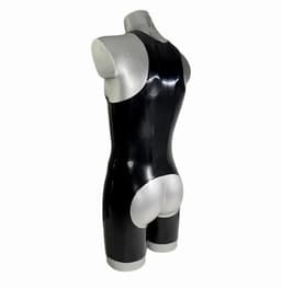 Latex rubberen bodysuit - Open kruis en billen functie - Rits - 100% Latex - Jumpsuit — thumbnail 2