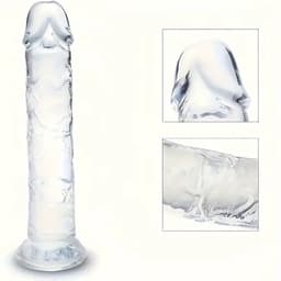 Dildo - doorzichtig - 25 cm - 5 cm dikte - dildo met zuignap - dildo mannen anaal - dildo's - vibrator - Dildo voor vrouwen — thumbnail 2