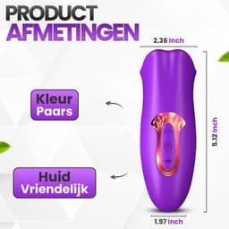 Desiredrops® - Paarse Mond Vibrator - Trilt – 10 Standen - 5 Vibrator Standen– Paarse Siliconen Vibrator - Bijt-Zuig -Clitoris Stimulator – Intense Sex Orgasme – Seks speeltjes – Cadeau - Vrouw - Voor haar — thumbnail 3