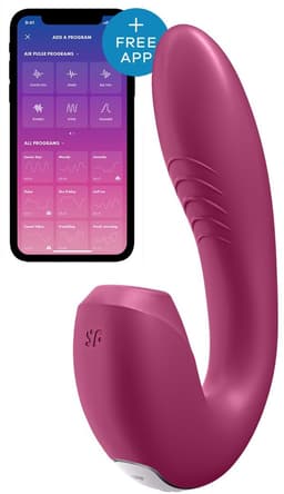 Satisfyer, drukgolfvibrator, konijn, 'Sunray', 15 cm, met app, waterdicht, oplaadbaar, huidvriendelijke siliconen — thumbnail 13