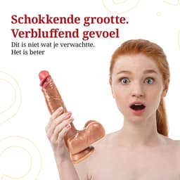 Superwomen - Realistische Dildo met Zuignap - 21 cm - Sex Toys voor Vrouwen en Mannen - Zacht - Luxe Dildo — thumbnail 6