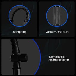 HappySexy Penispomp Met Grippomp – Penispompen Penisvergroter – Penis Pomp Erectie Vergroter Incl Gratis Glijmiddel Cockring en Penisring – Vacuumpomp Erectiepomp Masturbator — thumbnail 2