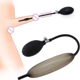 Opblaasbare penis plug XL - Plasbuis dilator - Urethrale stimulatie - Hand pompje - Siliconen - Goede kwaliteit — thumbnail 1