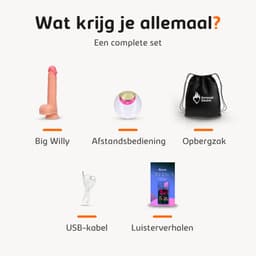 Sensual Desire® Big Willy – Grote Dildo met Zuignap – Stotende Dildo met Afstandsbediening – Anaal Sex Toys voor Mannen & Vrouwen – Extreem Realistisch – Stil & Waterdicht — thumbnail 8