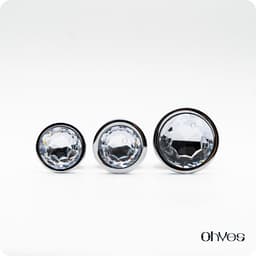 Metalen Buttplugs voor mannen en vrouwen - Erotiek & Seksspeeltjes - Buttplug Set 3-Delig - Anale speeltjes & Butt Plug - Wit — thumbnail 3