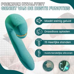 Vibrator voor Vrouwen – Clitoris & G-spot Stimulator met Zuig- en Drukfunctie – Penetratie Dildo – Sex Toys voor Vrouwen & Koppels – Seksspeeltjes Lovemytoy® — thumbnail 4