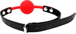 Banoch - Ballgag siliconen met verstelbare band - Rood  - Bal ∅ 4 cm — thumbnail 12