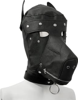 Banoch - Perra negro - honden masker zwart - puppy play — thumbnail 1