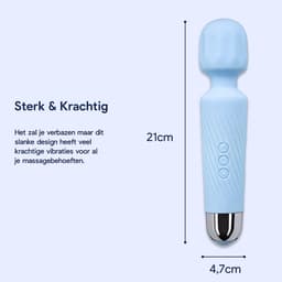 Eva® Personal Massager - Magic Wand - Vibrator voor Vrouwen - Krachtige Clitoris Stimulator - 75% Intensere Stimulatie - 20 Standen - Fluisterstil - Sex Toys voor Vrouwen - Seksspeeltjes - Cadeau voor Vrouw - Sensuele Audio - Ocean Blue — thumbnail 5