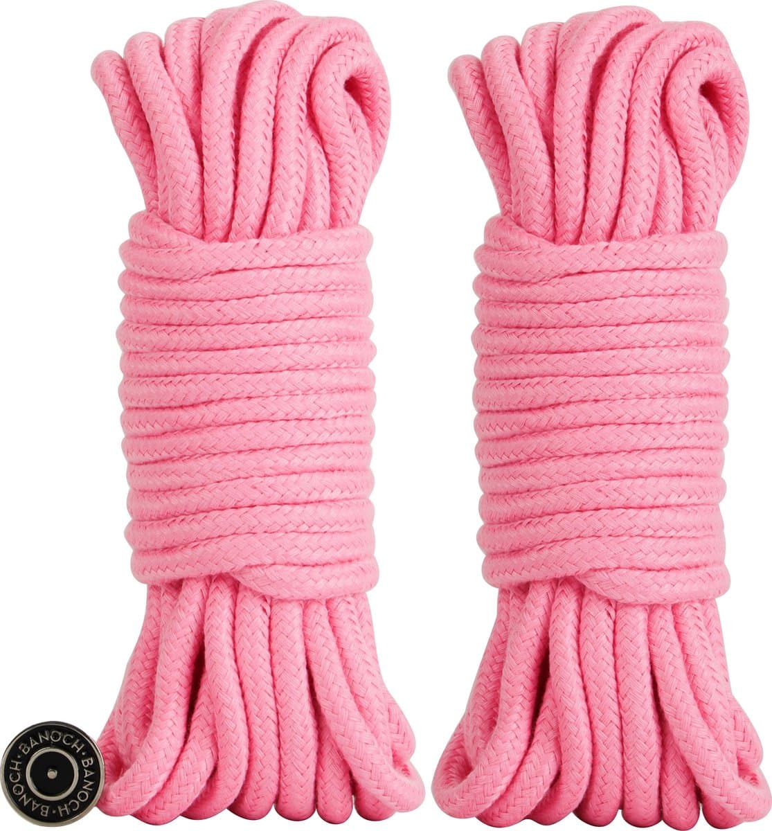 Banoch | bondagetouw roze 2 x 10 meter | katoen zonder kern | zacht — afbeelding 1