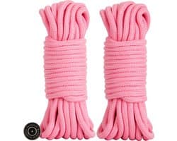 Banoch | bondagetouw roze 2 x 10 meter | katoen zonder kern | zacht
