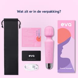Eva® Personal Massager - Magic Wand - Vibrator voor Vrouwen - Krachtige Clitoris Stimulator - 75% Intensere Stimulatie - 20 Standen - Fluisterstil - Sex Toys voor Vrouwen - Seksspeeltjes - Cadeau voor Vrouw - Sensuele Audio - Blossom Pink — thumbnail 3