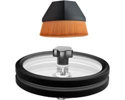 Grammofoonplaat Reinigingsset - Vinyl Reiniger - Platen Onderhouden - Dubbelzijdig Waterdicht Ontwerp - Voor 7 10 & 12 Inch - Zwart